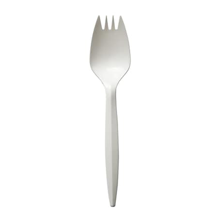 Mediumweight Polypropylene Cutlery, Spork, White, 1000PK MPN:BWKSPORKWHPP