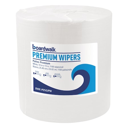 Hydrospun Wipers, 9 x 13, White, 1, 100/Roll MPN:BWKP050JPW