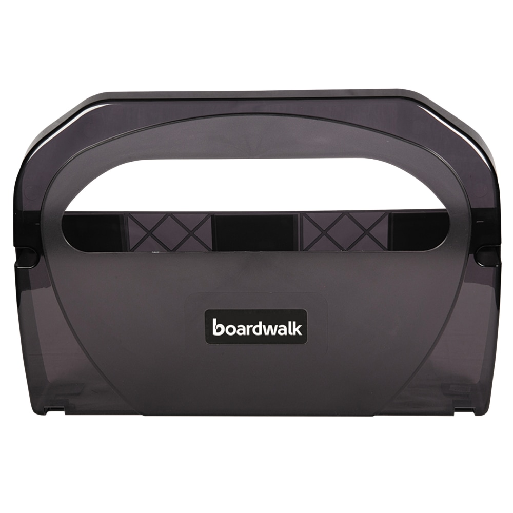 Boardwalk Toilet Seat Cover Dispenser, 17 1/4inH x 11 3/4inW x 3 1/8inD, Smoke Black MPN:BWKTS510SBBWEA