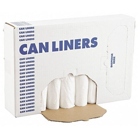 16 gal Trash Can Liners, 24 in x 32 in, Extra Heavy-Duty, 0.4 mil, White MPN:BWK 2432EXH