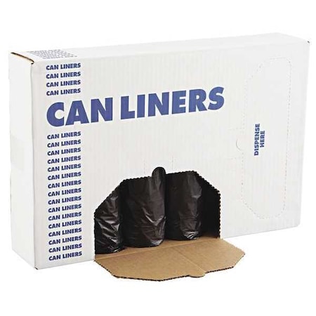56 gal Trash Can Liners, 43 in x 47 in, Heavy-Duty, 0.6 mil, Black MPN:BWK 4347H