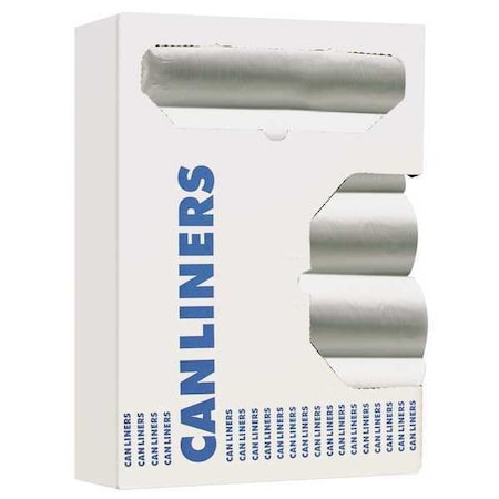 8 gal - 10 gal Trash Bags, 24 in x 2 in, 6 microns, Natural MPN:Z4824RNKR01