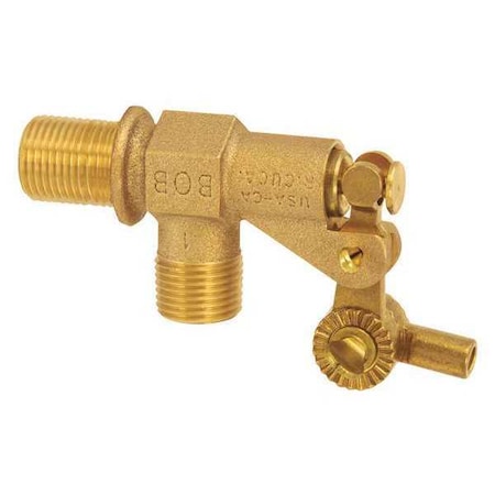Float Valve, 3/4 in., Bulkhead, Brass, MNPT MPN:R700-3/4