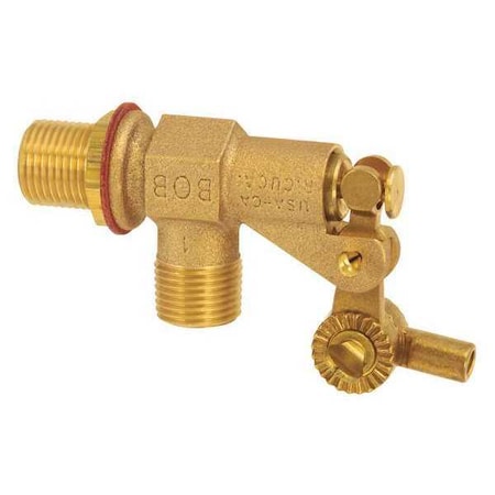 Float Valve, 3/8 in., Bulkhead, Brass, MNPT MPN:R700L-3/8