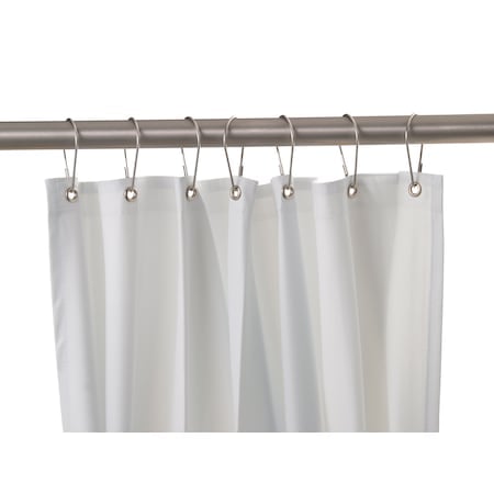 Shower Curtain, Vinyl, White, 46