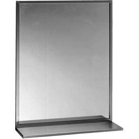 Bobrick® Channel Frame Mirror/Shelf Combination - 24