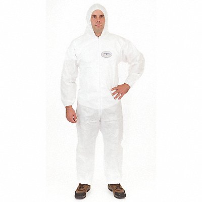 D2187 Hooded Coverall Open White 2XL PK25 MPN:4028-2XL