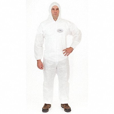 D2187 Hooded Coverall Open White 3XL PK25 MPN:4028-3XL
