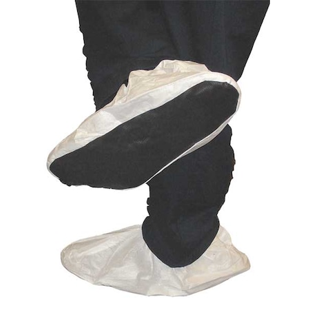 Disposable Shoe Covers, Non-Woven Laminate, White, Slip Resistant Sole: Yes, Universal MPN:4100