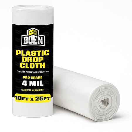 Heavy Duty Drop Cloth, 10x25, Clear MPN:ZR-1-41025-BPS