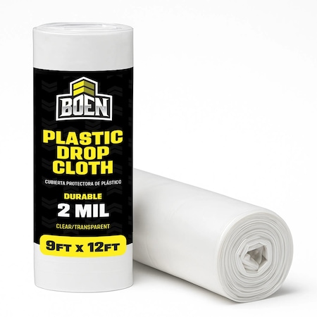 Heavy Duty Drop Cloth, 9x12, Clear MPN:ZR-12-2912-BPS