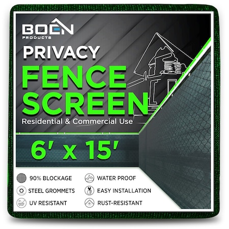 Priv Netting, Grn, Reinf Grmt, 6ftX15 ft MPN:PN-30052