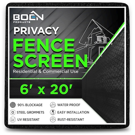 Priv Netting, Blk, Reinf Grmt, 6ftX20 ft MPN:PN-30053