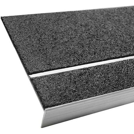 Stair Tread Cover Aluminum Black, 36 in W x 3/16 in Thick MPN:407NT20036110