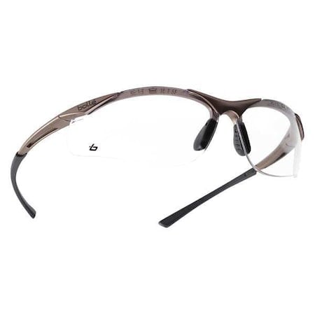 Contour, Safety Glasses, Anti-Fog, Anti-Static & Anti-Scratch, Clear Lens, Gray Frame, Half-Frame MPN:40044