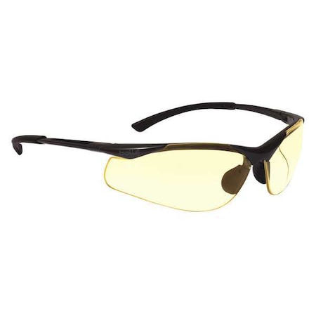 Contour, Safety Glasses, Anti-Fog, Anti-Static & Anti-Scratch, Amber Lens, Gray Frame, Half-Frame MPN:40046