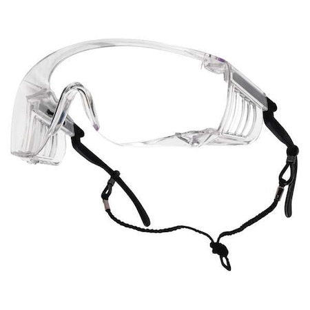 Override, Safety Glasses, Anti-Fog, Anti-Static & Anti-Scratch, Clear Lens, Black/Clear Frame MPN:40054