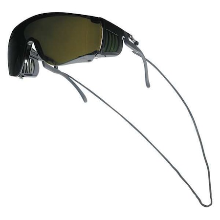 Override, Welding Safety Glasses, Anti-Fog, Anti-Static & Anti-Scratch, Gray Lens, Black Frame MPN:40056