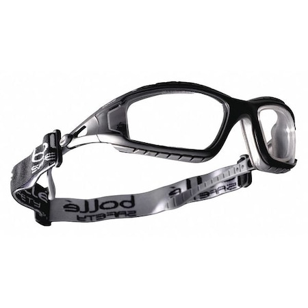Tracker, Safety Glasses, Anti-Fog, Anti-Static & Anti-Scratch, Clear Lens, Black/Gray Frame MPN:40085