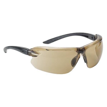 IRI-S, Safety Glasses, Anti-Fog & Anti-Scratch, Gray Lens, Black, Gray Frame, Frameless MPN:40120