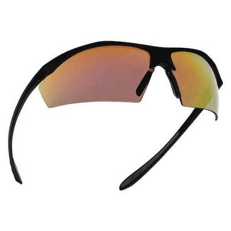 Sentinel, Safety Glasses, Anti-Scratch, Red Mirror Lens, Black Frame, Half-Frame MPN:40144