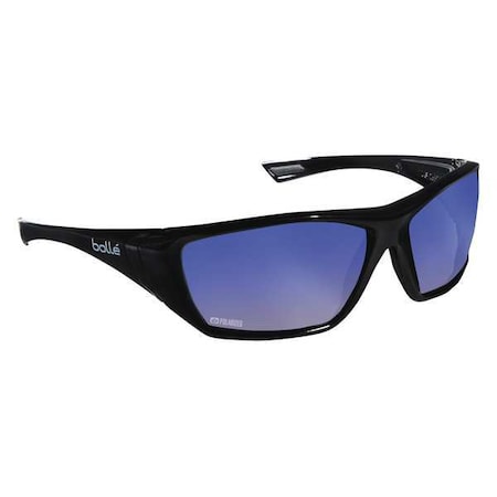 Hustler, Safety Glasses, Anti-Fog & Anti-Scratch, Blue Flash Lens, Black Frame, Full-Frame MPN:40151
