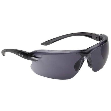 IRI-S, Safety Glasses, Anti-Fog & Anti-Scratch, Gray Lens, Black, Gray Frame, Frameless MPN:40182