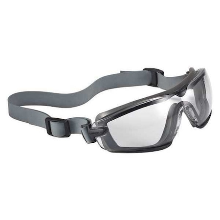 Safety Goggles, Clear Lens, Anti-Fog, Anti-Scratch, Platinum, Non-Vented, Isoprene Strap, Cobra TPR Series MPN:40246