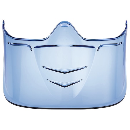 Safety Goggle Attachable Face Shield, Blue Visor, 3 1/2 in Height MPN:40298
