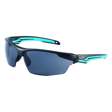 Tryon, Safety Glasses, Anti-Fog, Anti-Static & Anti-Scratch, Smoke Lens, Blue/Black Frame MPN:40302