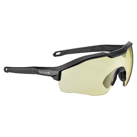 MY6, Safety Glasses, Anti-Fog, Scratch-Resistant, Amber Lens, Black Frame, Half-Frame MPN:MY6EST31W