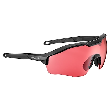 MY6, Safety Glasses, Anti-Fog, Scratch-Resistant, Vermillion Lens, Black Frame, Half-Frame MPN:MY6EST32W