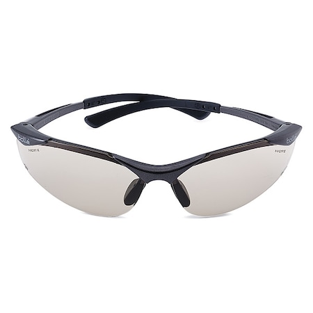 Contour, Safety Glasses, Anti-Fog, Anti-Static & Anti-Scratch, Amber Lens, Black Frame, Half-Frame MPN:PSSCONT-C10