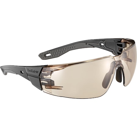 Rush+, Safety Glasses, Anti-Fog & Anti-Scratch, Copper Lens, Black/Gray Frame, Frameless MPN:RUSPSN30U