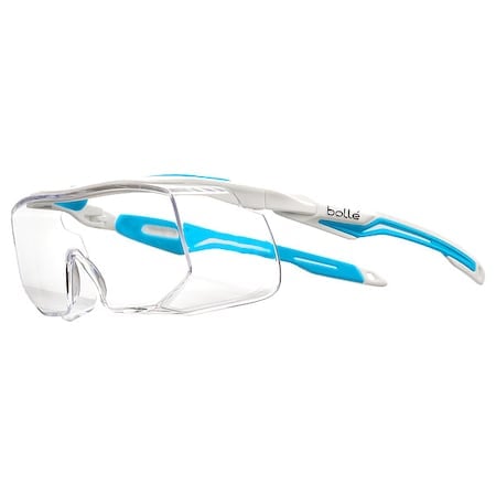 Tryon OTG, Safety Glasses, Anti-Fog & Anti-Scratch, Clear Lens, Blue/White Frame, Frameless MPN:TRYON OTG
