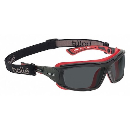 ULTIM8 Safety Glasses Black/Red Frame Smoke Lens MPN:40300