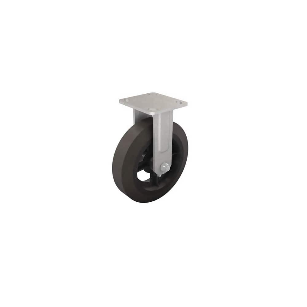 Rubber Caster Wheel: Solid Rubber, 8