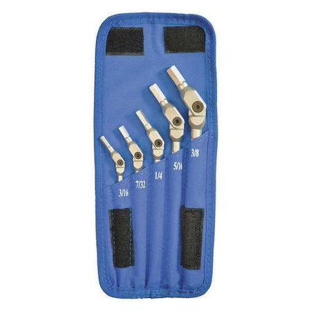 5 Piece SAE Long Handle Hex Key Set, 00009 MPN:00009