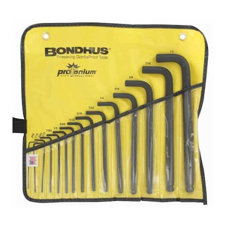 15 Piece SAE L-Shape Hex Key Set, 10935 MPN:10935