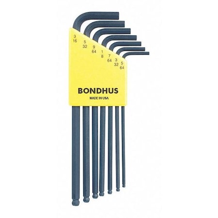 7 Piece SAE L-Shape Hex Key Set, 10945 MPN:10945