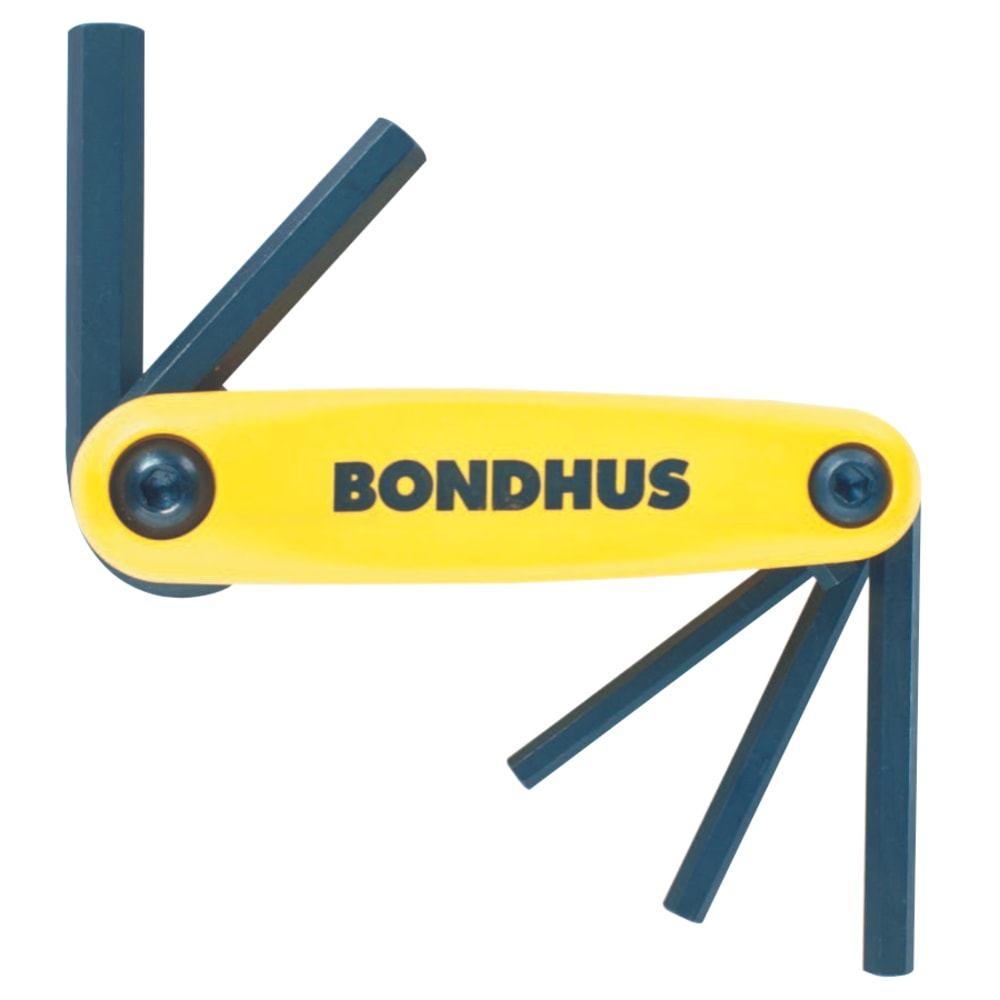 Bondhus GorillaGrip 5-Piece Fold-Up Tool Set, Inch MPN:12585