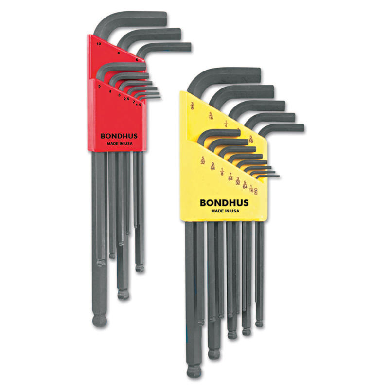 Bondhus 20199 Ball-End Hex Set, SAE and Metric, 22-Keys MPN:20199