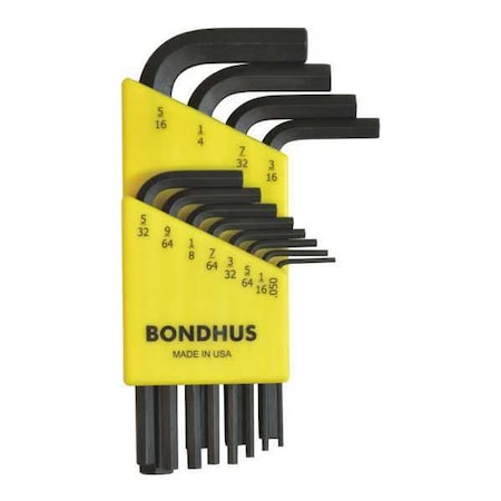 12 Piece SAE L-Shape Hex Key Set, 12236 MPN:12236