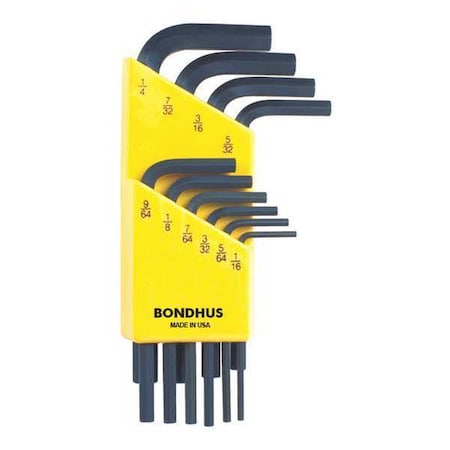 10 Piece SAE L-Shape Hex Key Set, 12238 MPN:12238