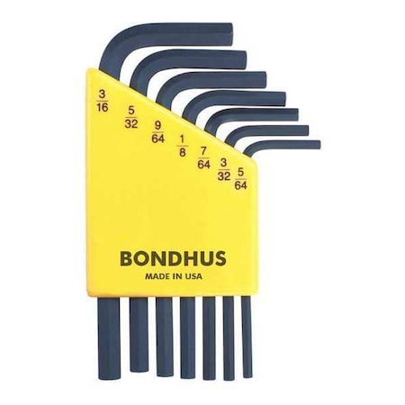 7 Piece SAE L-Shape Hex Key Set, 12245 MPN:12245
