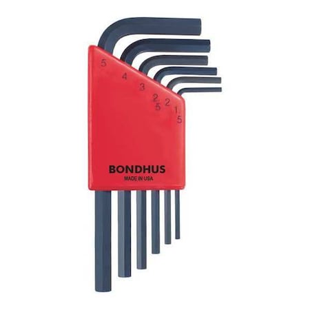 6 Piece Metric L-Shape Hex Key Set, 12246 MPN:12246