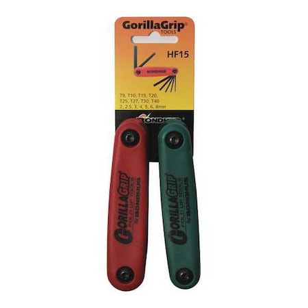 15 Piece Metric/Torx? Fold-Up Torx?/Hex Key Set, 12544 MPN:12544