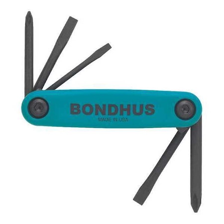 5 Piece SAE Fold-Up Phillips/Slotted Key Set, 12547 MPN:12547