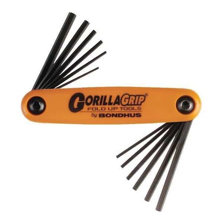12 Piece Metric/SAE Fold-Up Hex Key Set, 12550 MPN:12550