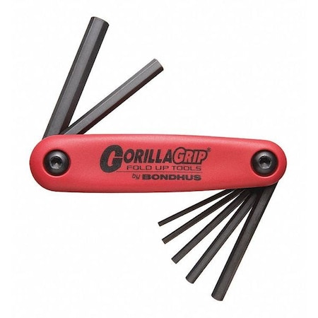 7 Piece Metric Fold-Up Hex Key Set, 12587 MPN:12587